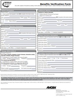 Benefit verification form